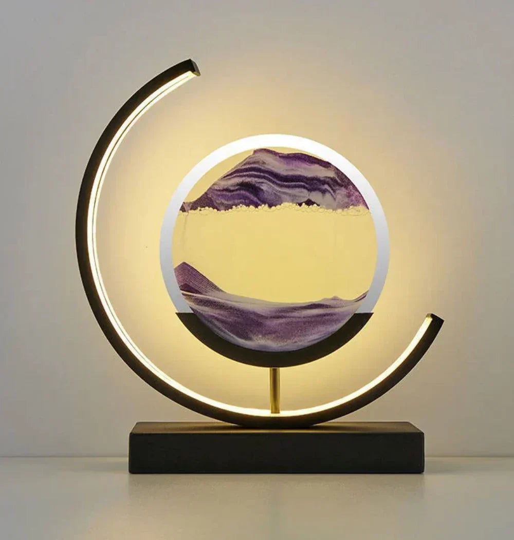 SableLumière | Élégante Lampe Decorative pour Salon en Sable Apaisant 0