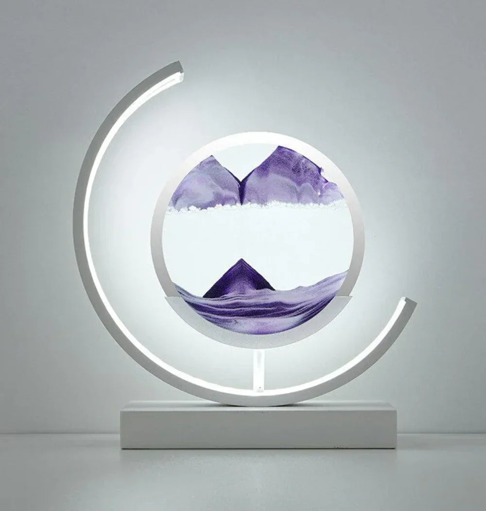 SableLumière | Élégante Lampe Decorative pour Salon en Sable Apaisant 3