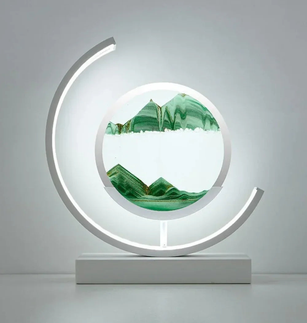 SableLumière | Élégante Lampe Decorative pour Salon en Sable Apaisant 5