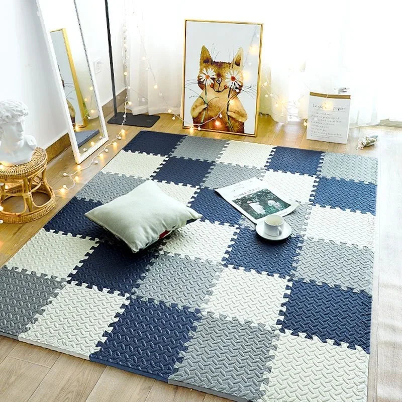 SafePlay | Tapis de Jeu Épais pour Bébés avec Protection Amortissante | Aire de Jeu Flexible et Colorée 0
