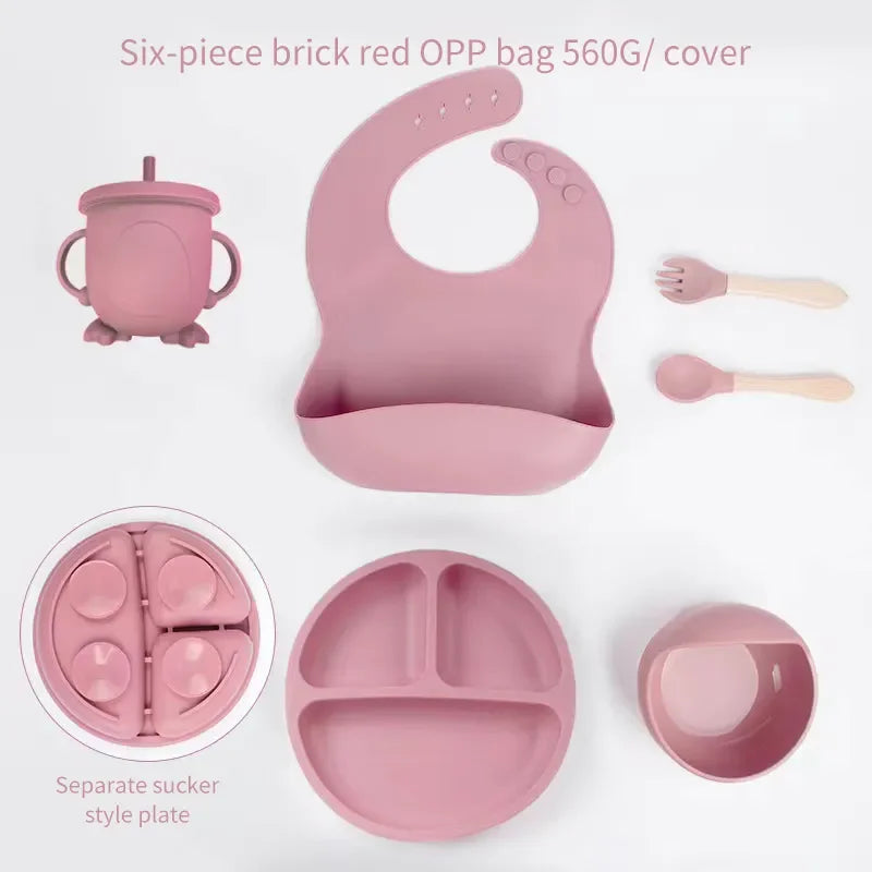 SiliconeBaby Set - Set Alimentation 6 Pièces Bébé