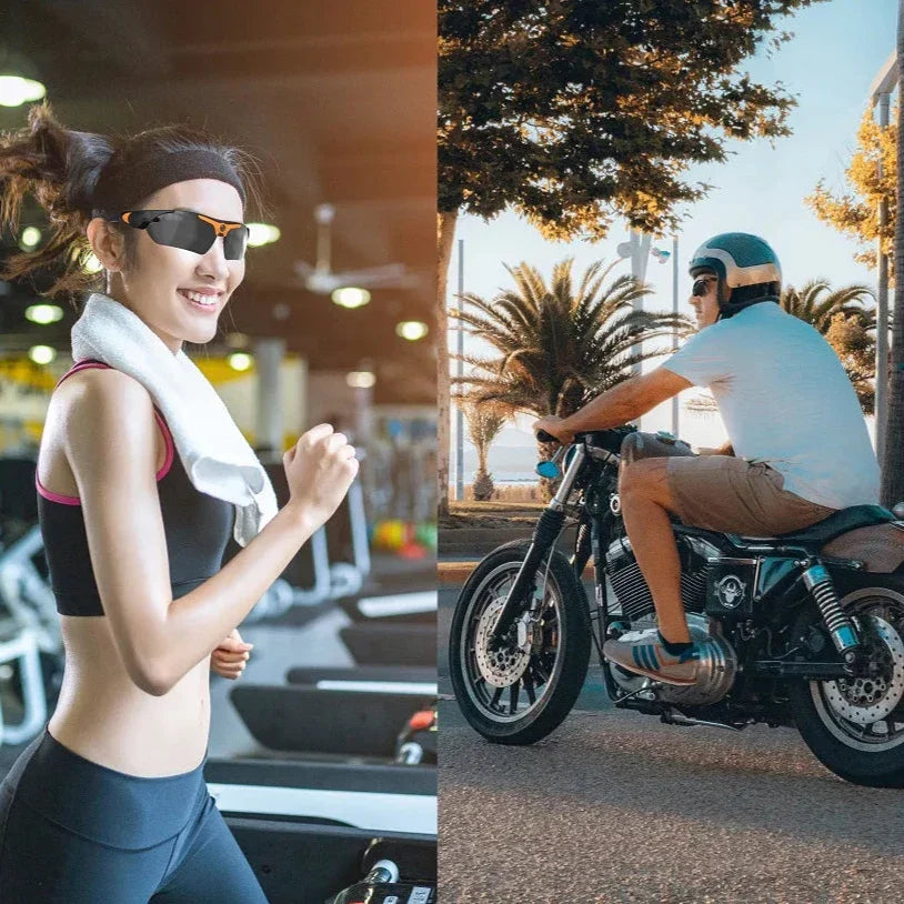 AdventureVision Glasses - Lunettes de soleil polarisées à caméra HD 1080P