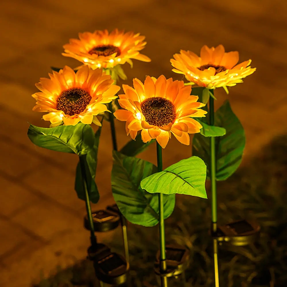 SolarBloom - Lampe de Jardin Solaire Tournesol Réaliste
