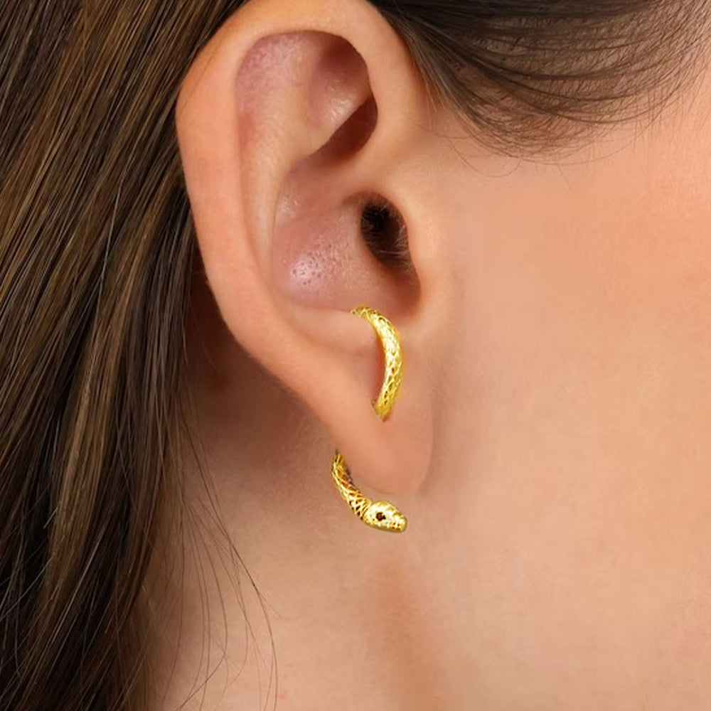SerpentEdge - Boucles d'oreilles élégantes en forme de serpent