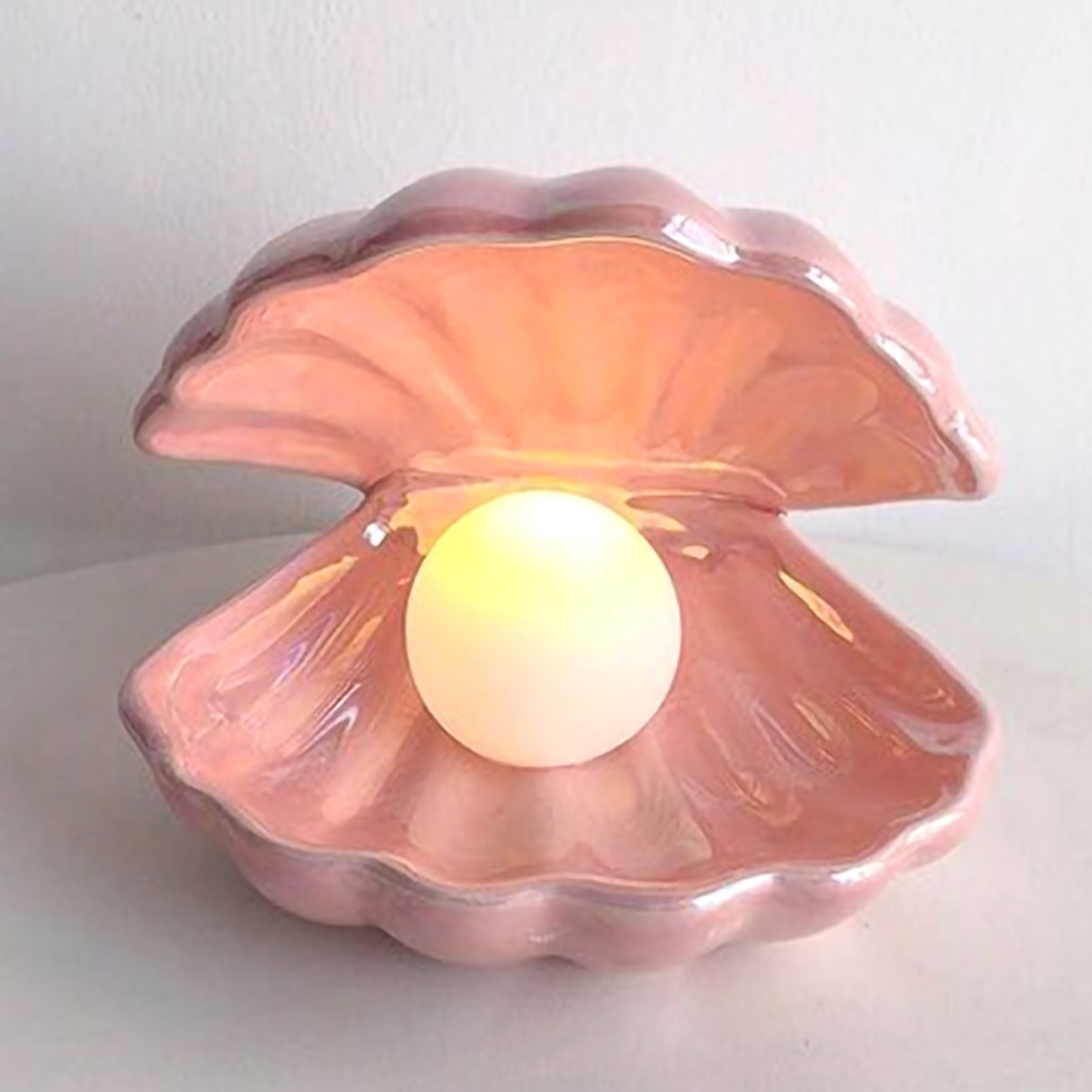 ShellGlow Lamp – Lampe Coquillage Élégante avec Perle