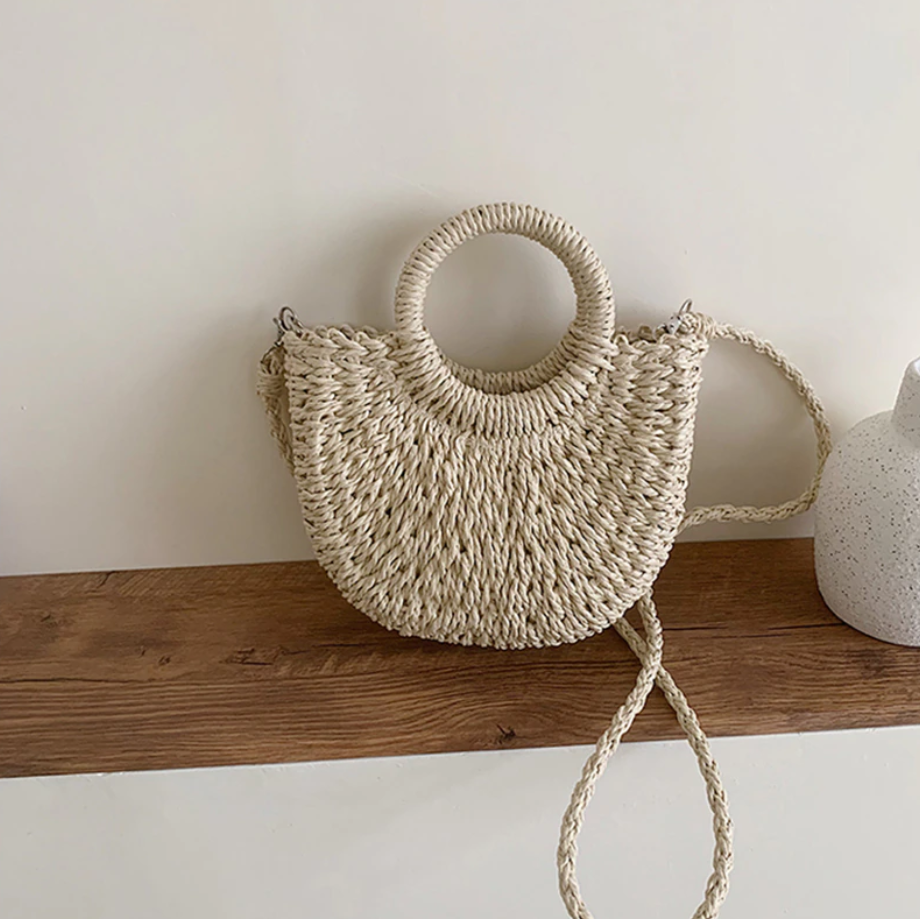 RomyBag – Sac Bandoulière en Rotin Estival