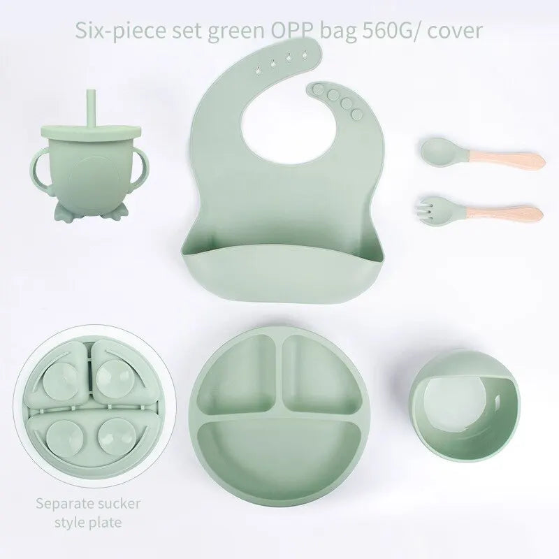 SiliconeBaby Set - Set Alimentation 6 Pièces Bébé