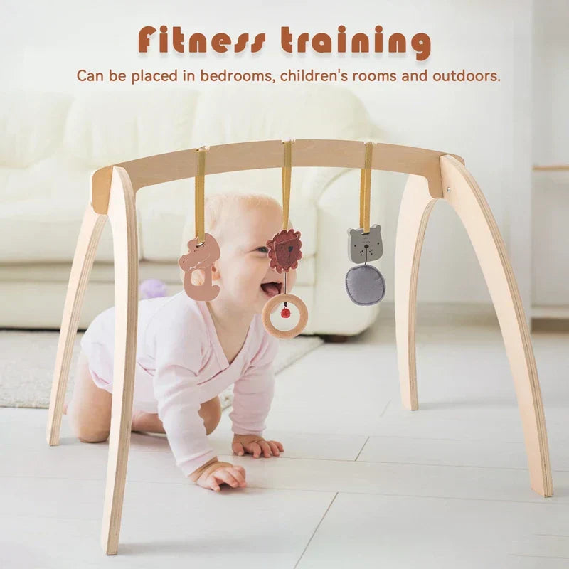 Montessori RattleFrame - Portique Bois Hochets pour Bébé