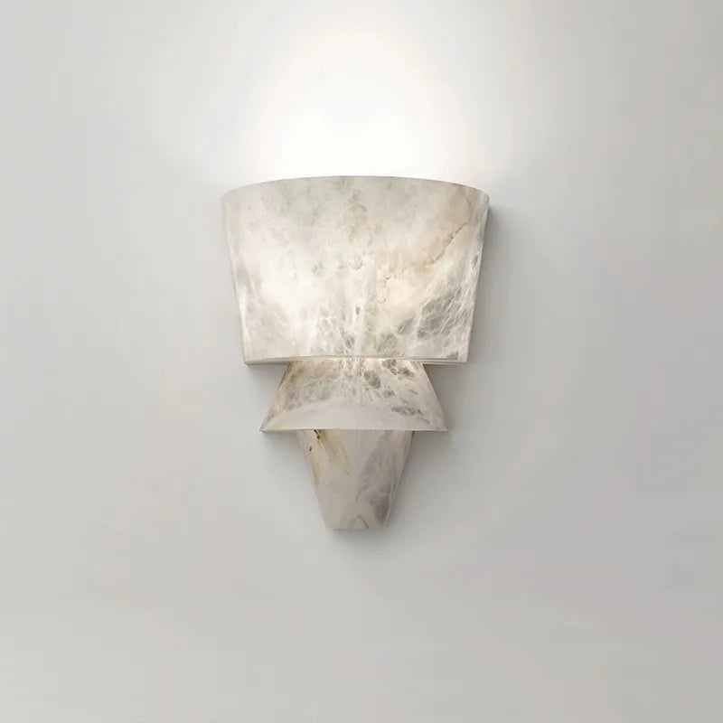 MarbleGlow - Applique murale en pierre naturelle au design minimaliste