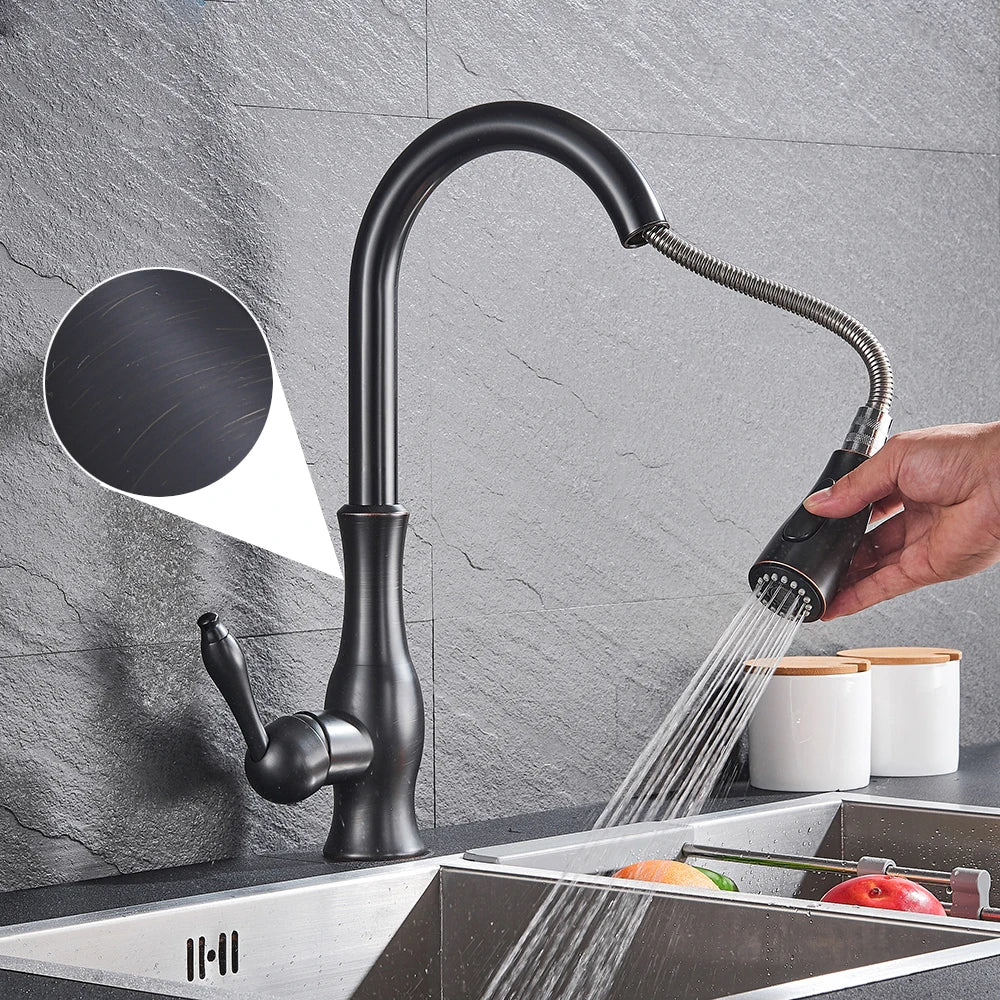 ChicSpout - Robinet de Cuisine Doré avec Douchette Extractible