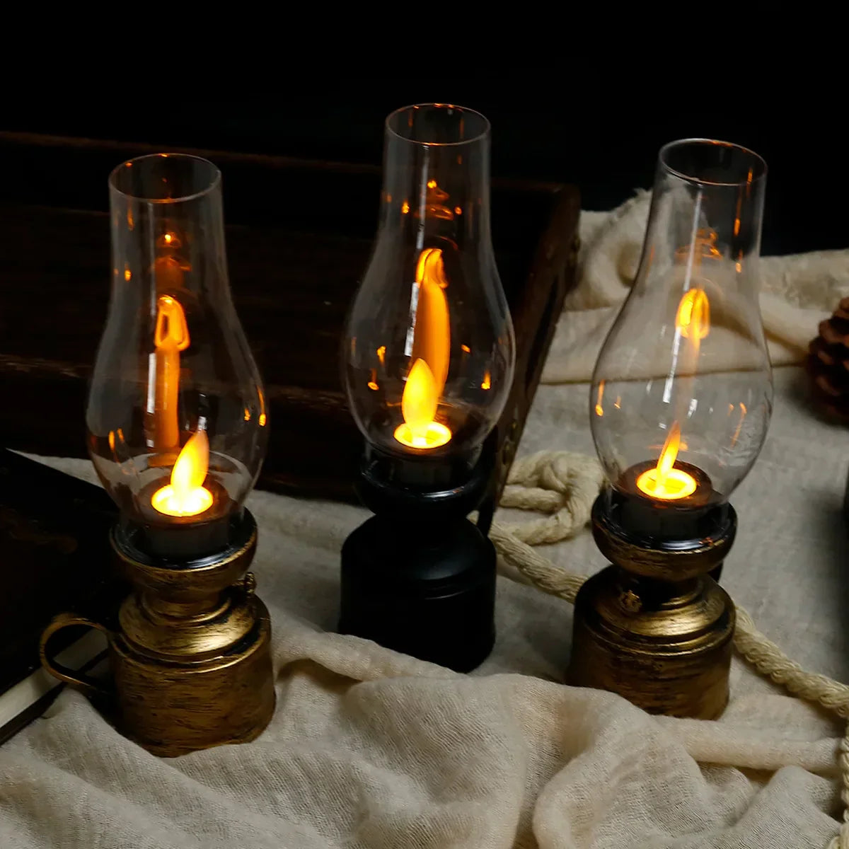 VintageGlow Lampe de Table - Lampe LED Rétro Sans Fil pour la Maison