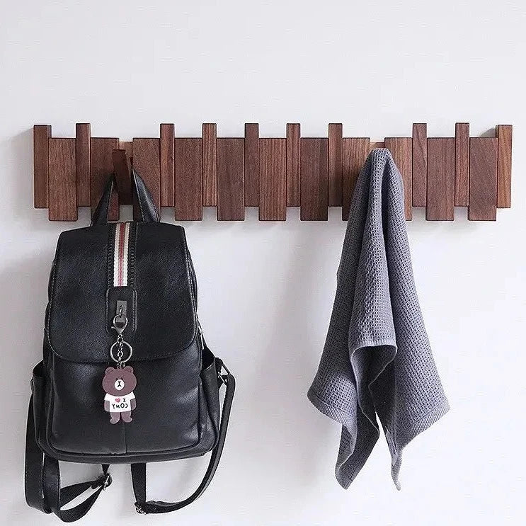 HarmonyHook - Porte-Manteau Mural en Bois Réglable et Élégant
