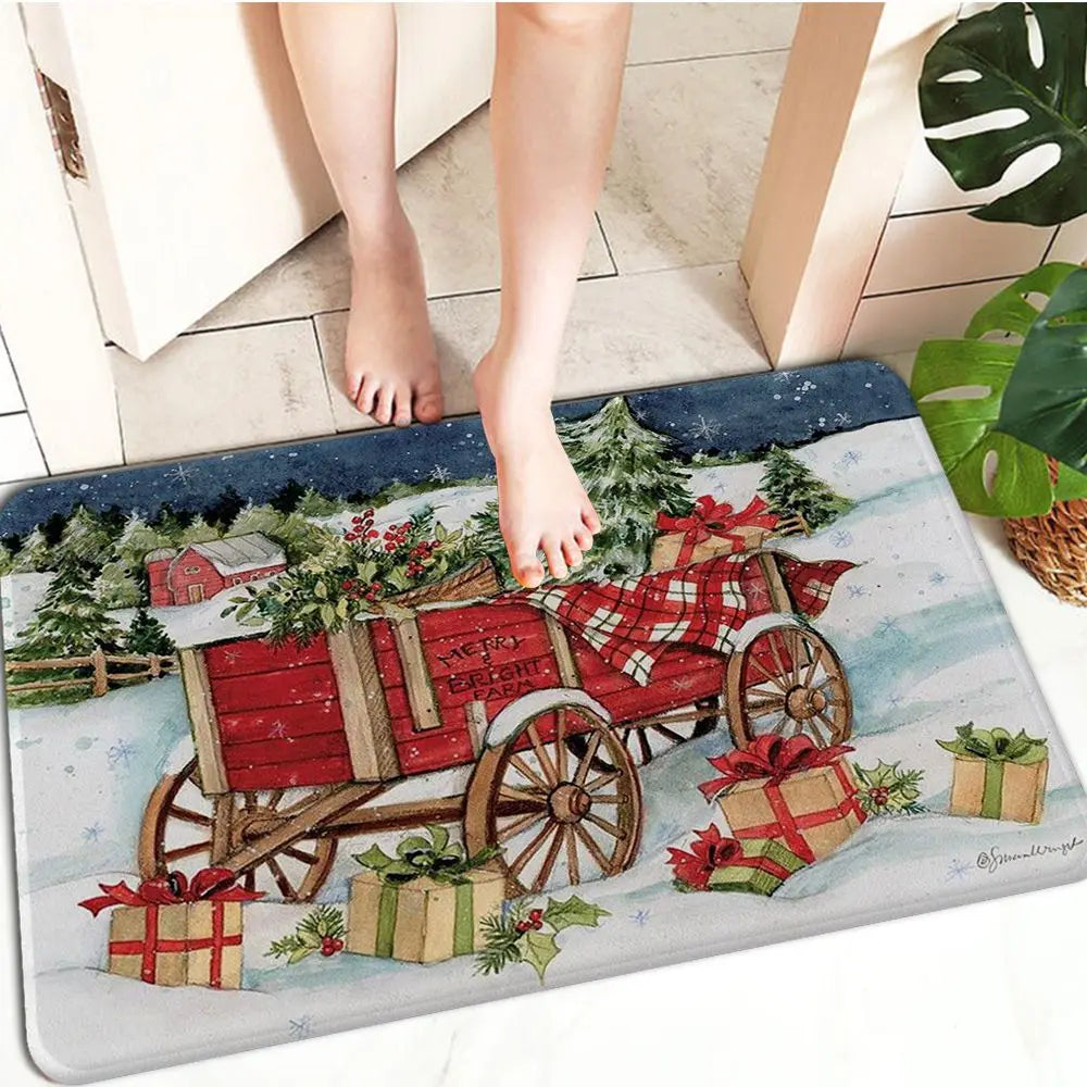 FestiveWelcome - Paillasson de Noel Luxueux pour votre Entree
