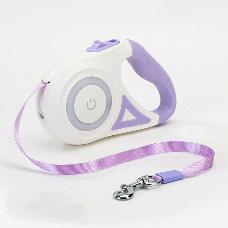 Laisse pour Chien - Enrouleur Automatique avec Lumière LED Intégrée