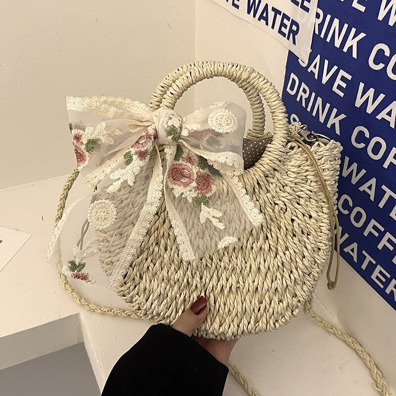 RomyBag – Sac Bandoulière en Rotin Estival
