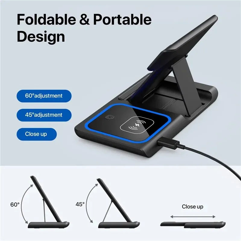Sameza - Station de Charge 3-en-1 Sans Fil Pliable