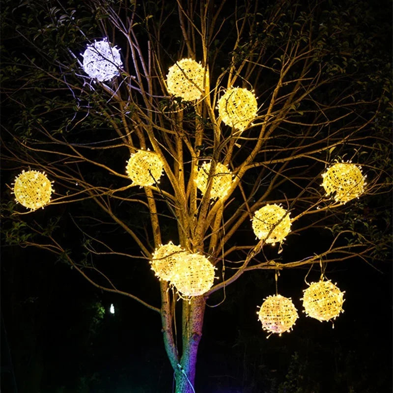 Sphere - Guirlande lumineuse en rotin pour fêtes et décoration élégante