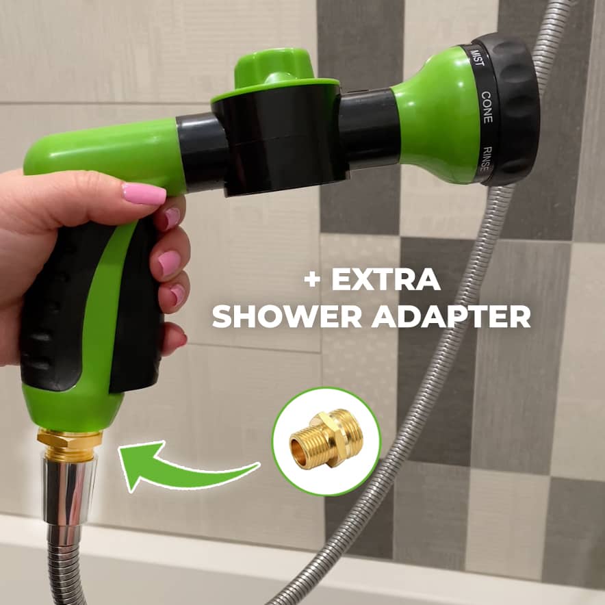Dogjet Pro - Douchette de lavage pour chien à raccorder au tuyau