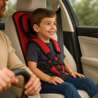 Siège Auto Pliable pour Enfants avec Harnais à Cinq Points | Rehausseur Voiture Sécurisé et Confortable pour Voyages 2