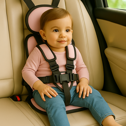 Siège Auto Pliable pour Enfants avec Harnais à Cinq Points | Rehausseur Voiture Sécurisé et Confortable pour Voyages 3