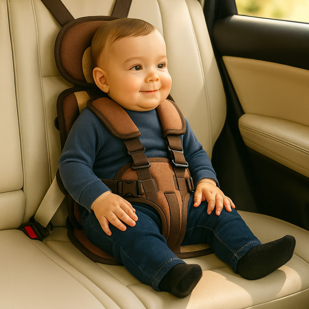 Siège Auto Pliable pour Enfants avec Harnais à Cinq Points | Rehausseur Voiture Sécurisé et Confortable pour Voyages 6