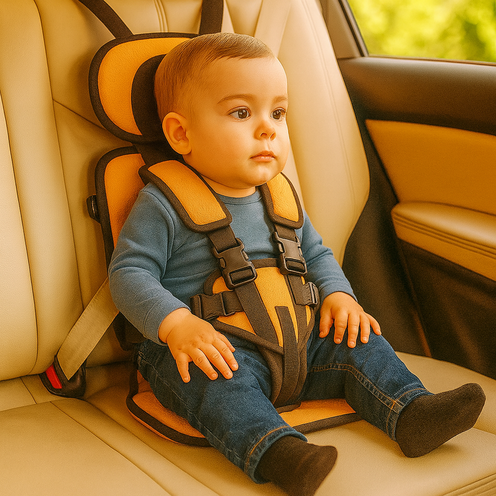 Siège Auto Pliable pour Enfants avec Harnais à Cinq Points | Rehausseur Voiture Sécurisé et Confortable pour Voyages 7