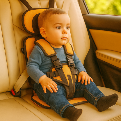 Siège Auto Pliable pour Enfants avec Harnais à Cinq Points | Rehausseur Voiture Sécurisé et Confortable pour Voyages 7