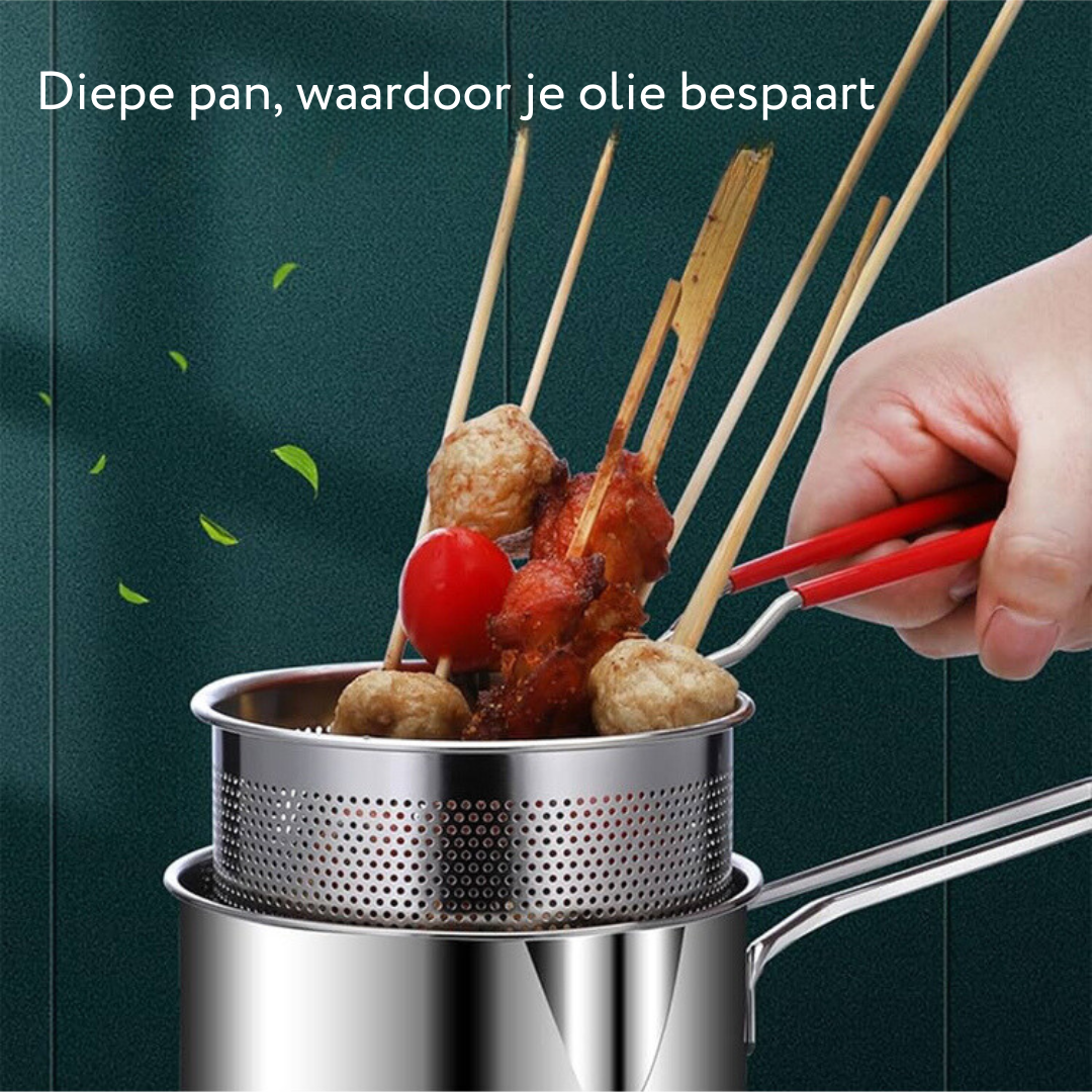 CrispMaster - Friteuse Compacte en Inox pour Snacks Croustillants