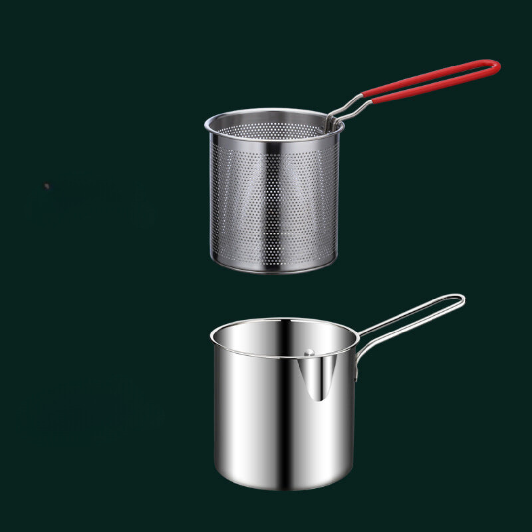 CrispMaster - Friteuse Compacte en Inox pour Snacks Croustillants