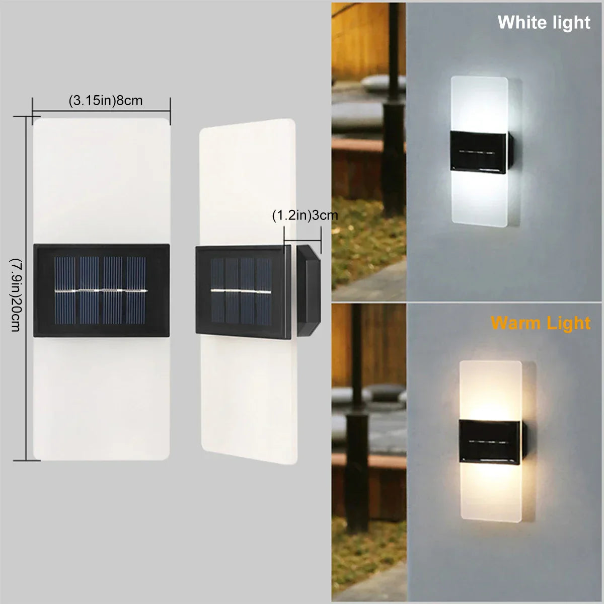 SolaraLight | Élégante Applique Murale Solaire LED Moderne Extérieur 5