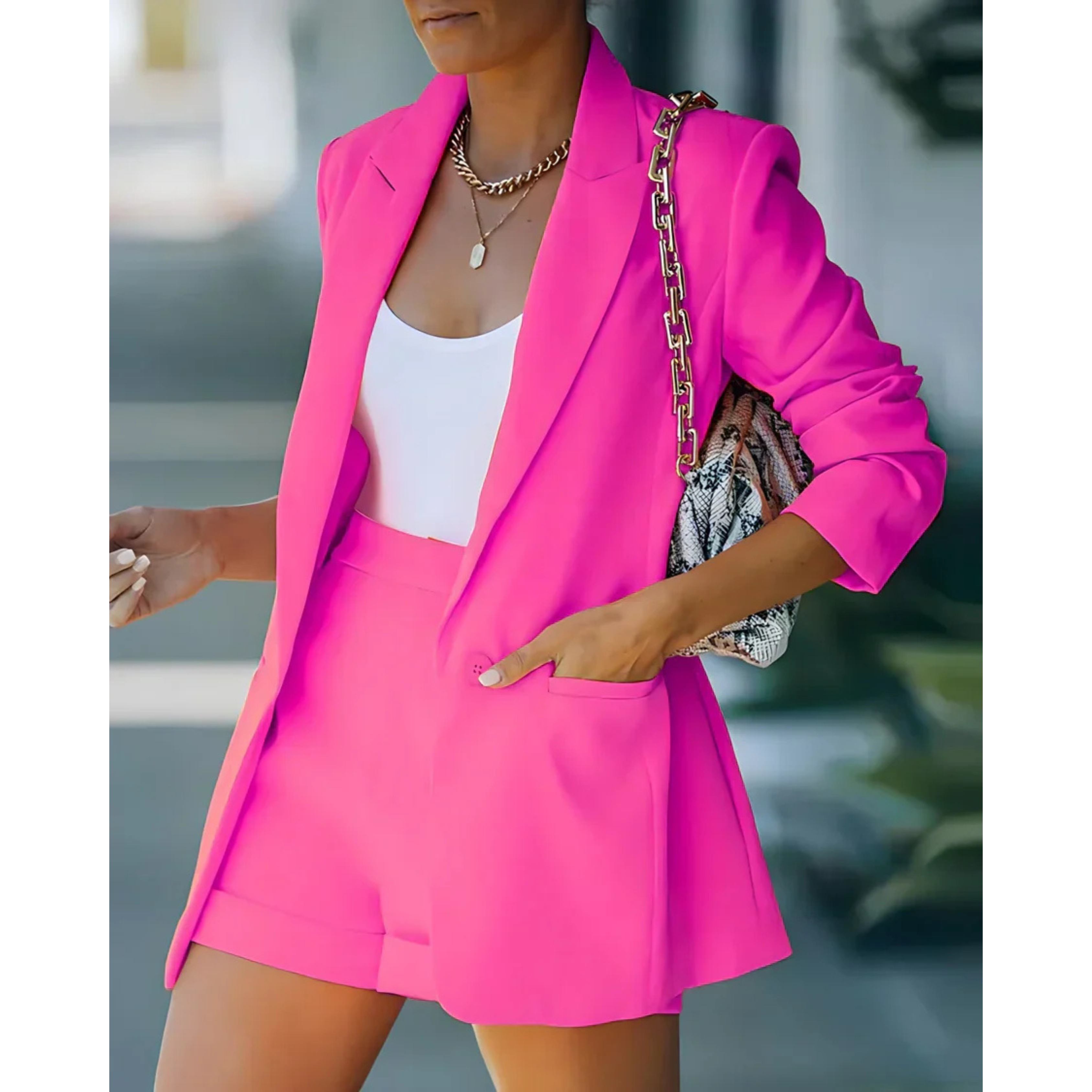 Sophie | Élégant Ensemble Tailleur Femme Blazer & Shorts 1