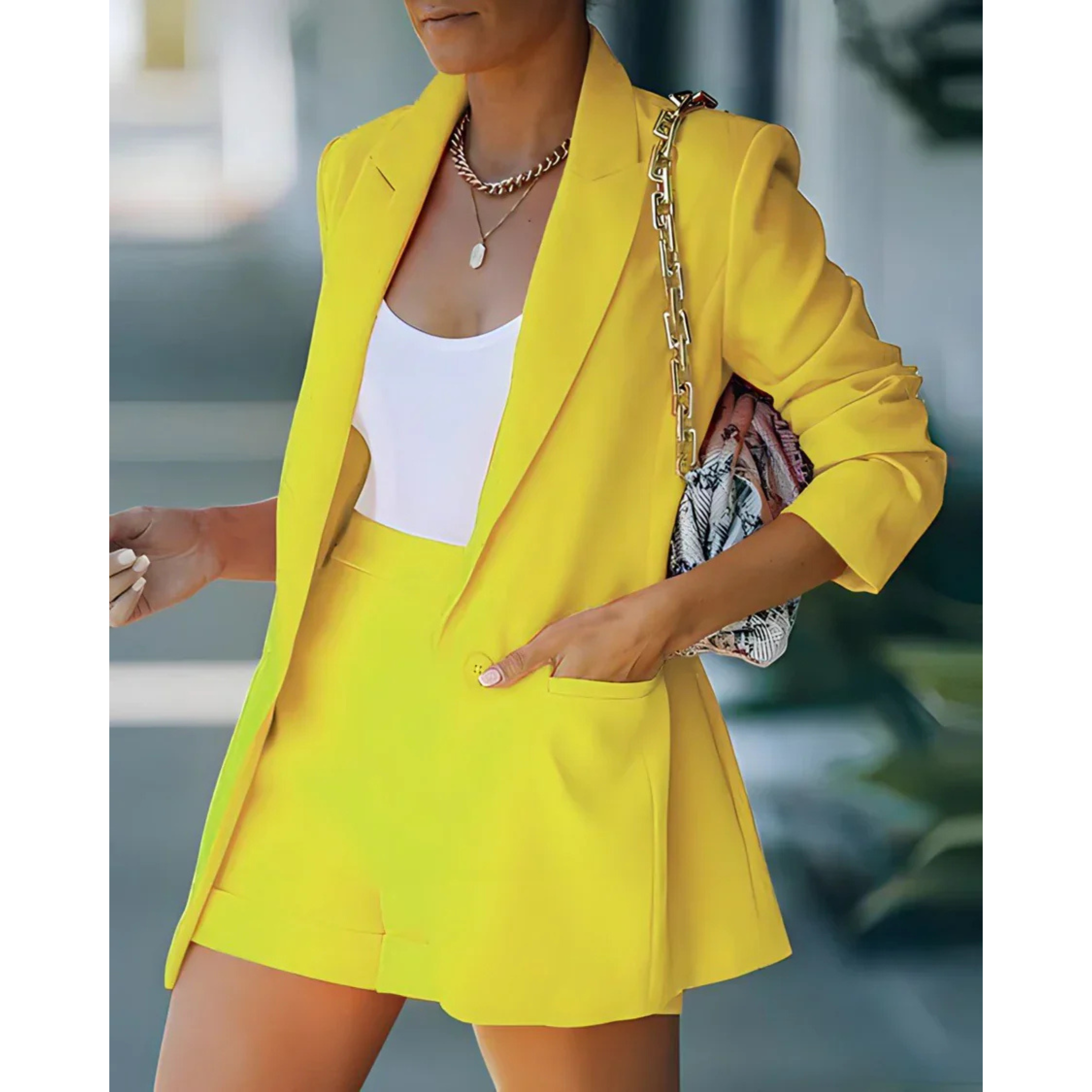 Sophie | Élégant Ensemble Tailleur Femme Blazer & Shorts 5
