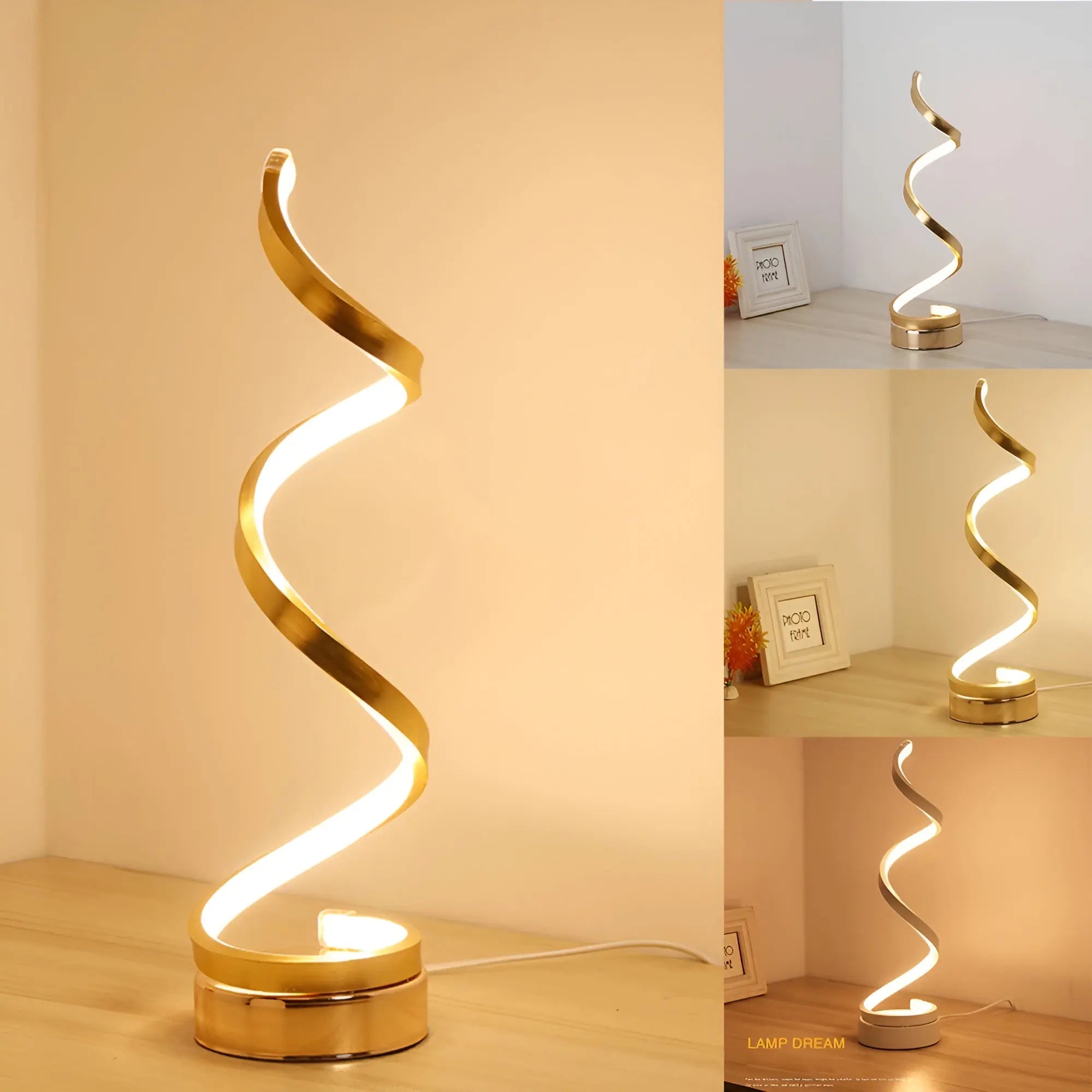 SpiralGlow | Élégante Lampe de Bureau LED Économe en Énergie 2