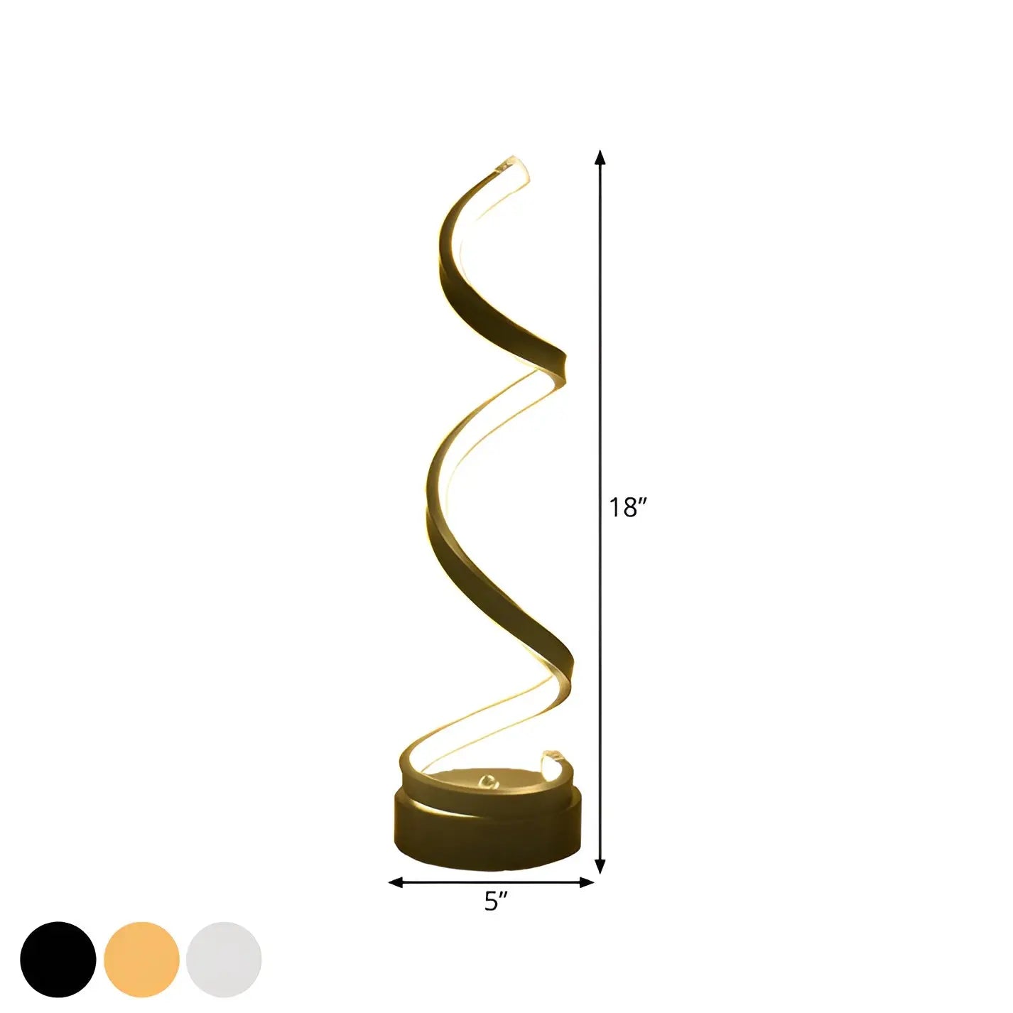 SpiralGlow | Élégante Lampe de Bureau LED Économe en Énergie 8