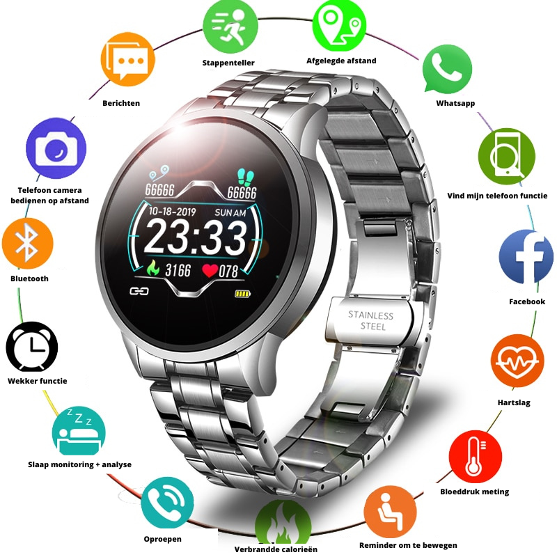 TimelessTrack – Smartwatch Élégante Fonctions Avancées
