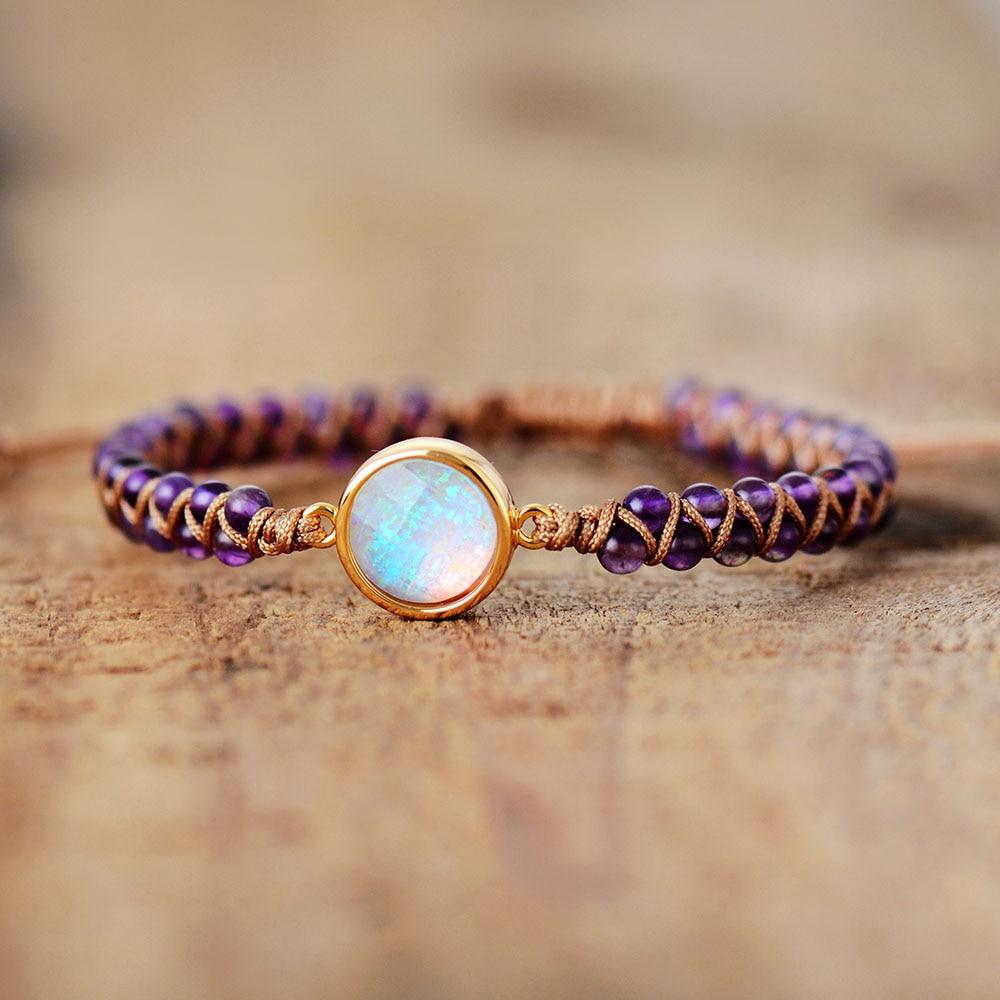 Amethyst Glow - Bracelet en perles d'améthyste naturelle