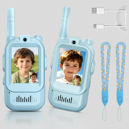 Talkies Walkies Vidéo Enfants | Communication Interactif avec Portée Longue | Durable et Amusant pour Aventures Extérieures 0