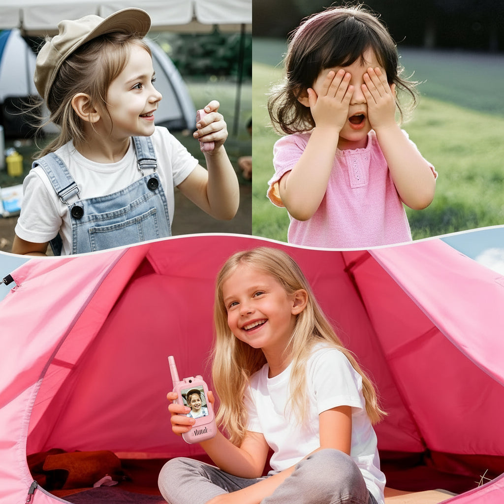 Talkies Walkies Vidéo Enfants | Communication Interactif avec Portée Longue | Durable et Amusant pour Aventures Extérieures 1