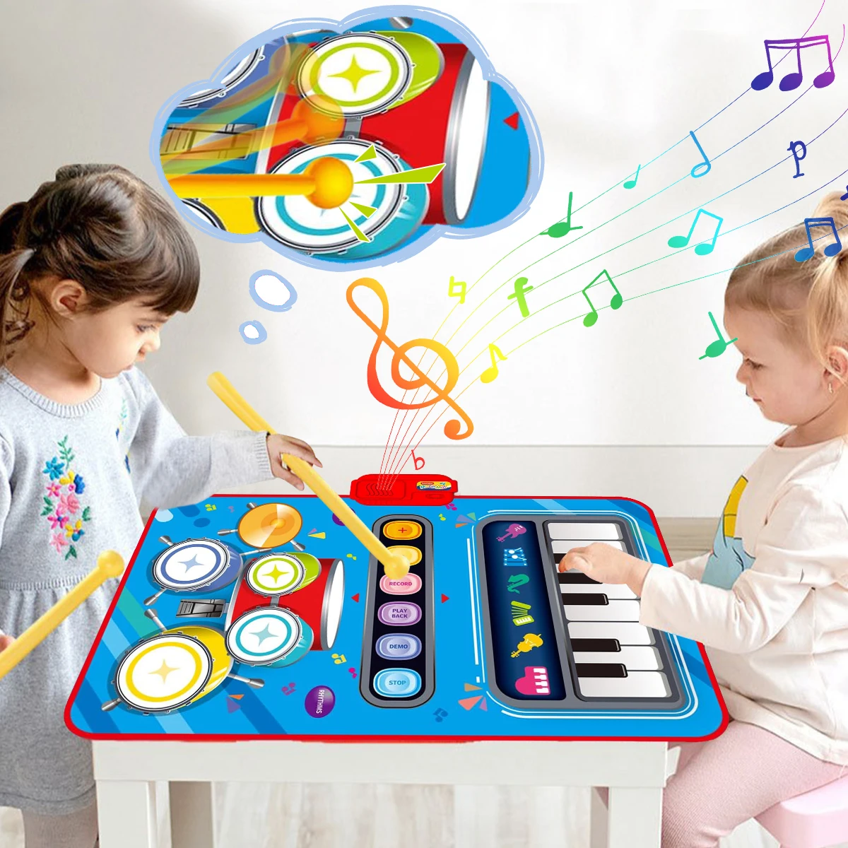 Tapis de Jeu Musical Interactif avec 5 Instruments | Développe la Créativité et la Motricité des Enfants 3