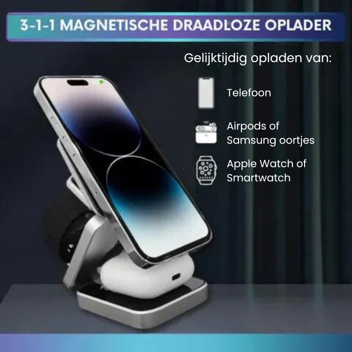Infinite Power - Chargeur Sans Fil 3-en-1 Smartphones
