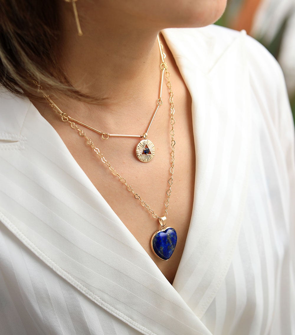 Althea Necklace – Collier Lapis Protecteur Élégant