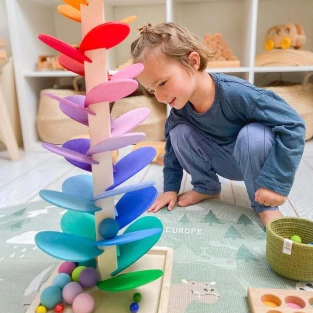 Tour Sonore Arc-en-Ciel | Jeux Sensoriel en Bois avec Sons Enchanteurs | Développement Cognitif pour Enfants 2