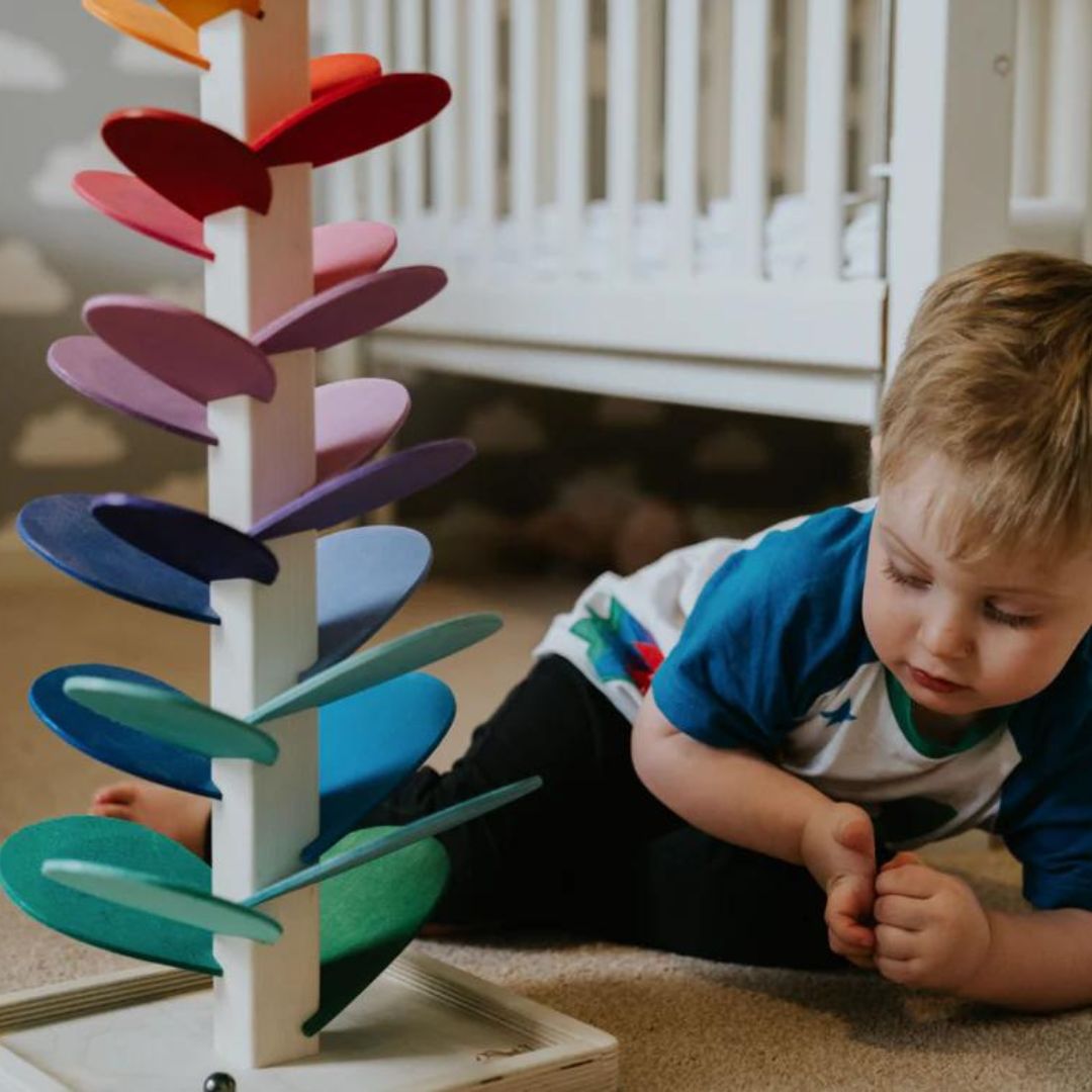 Tour Sonore Arc-en-Ciel | Jeux Sensoriel en Bois avec Sons Enchanteurs | Développement Cognitif pour Enfants 5