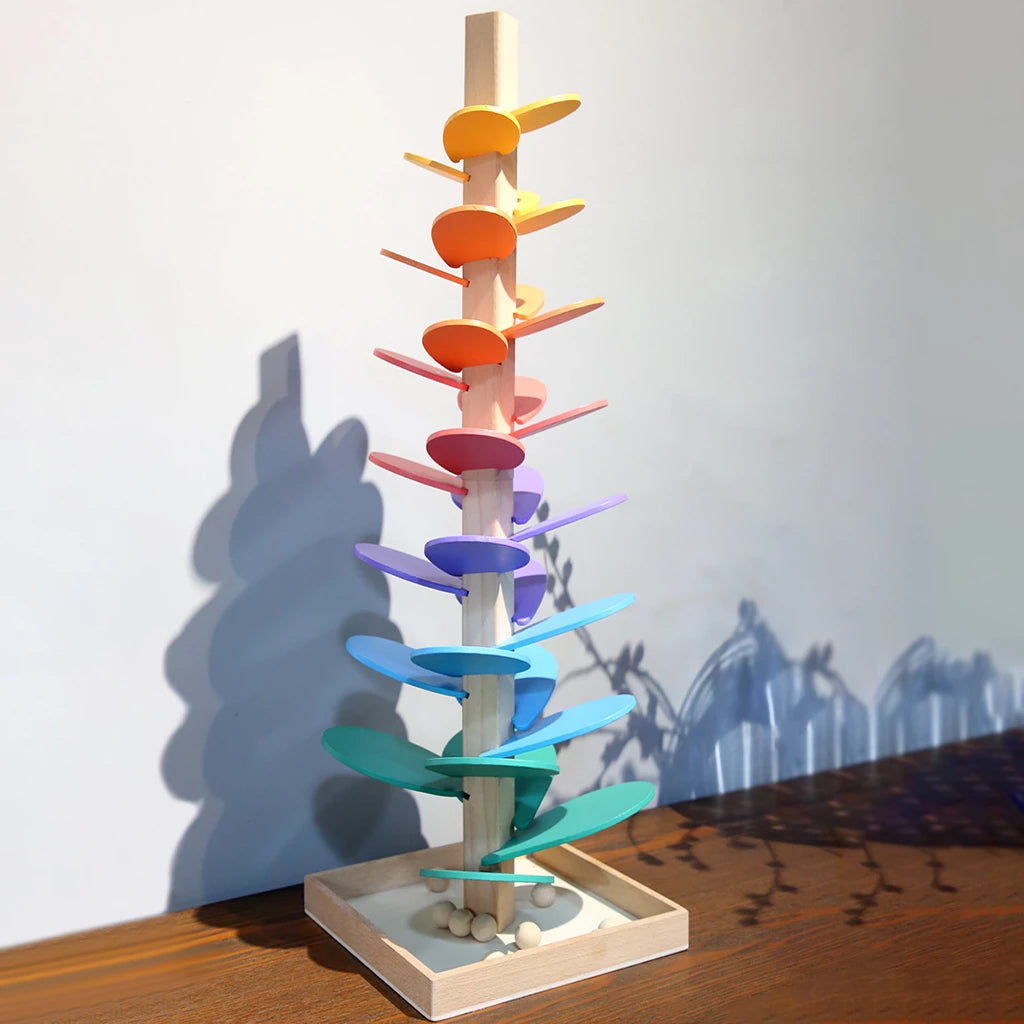 Tour Sonore Arc-en-Ciel | Jeux Sensoriel en Bois avec Sons Enchanteurs | Développement Cognitif pour Enfants 6