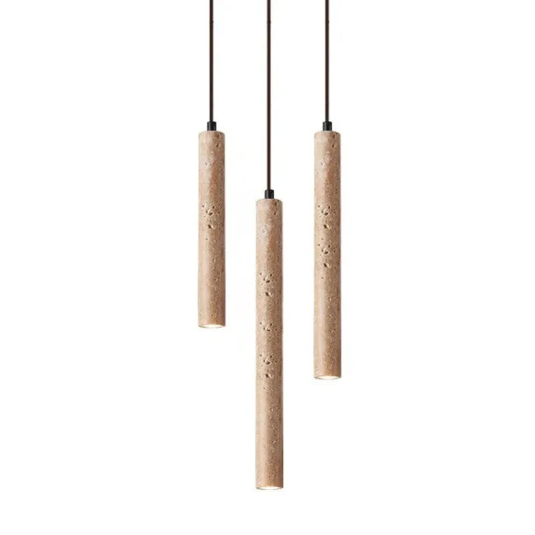 TravertinLuxe | Élégant Lustre LED Minimaliste Pour Salon et Salle À Manger 5