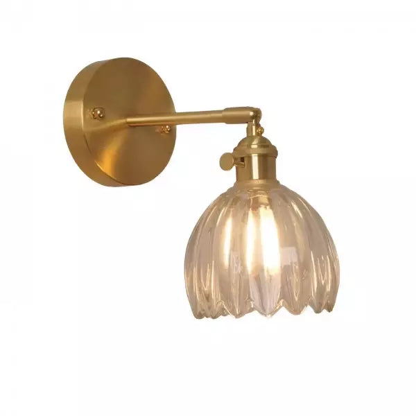 TulipGlass | Élégante Applique Murale Rétro en Verre de Tulipe 0