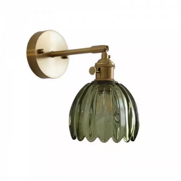TulipGlass | Élégante Applique Murale Rétro en Verre de Tulipe 11