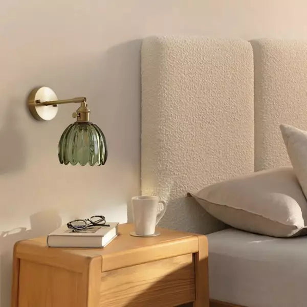 TulipGlass | Élégante Applique Murale Rétro en Verre de Tulipe 7