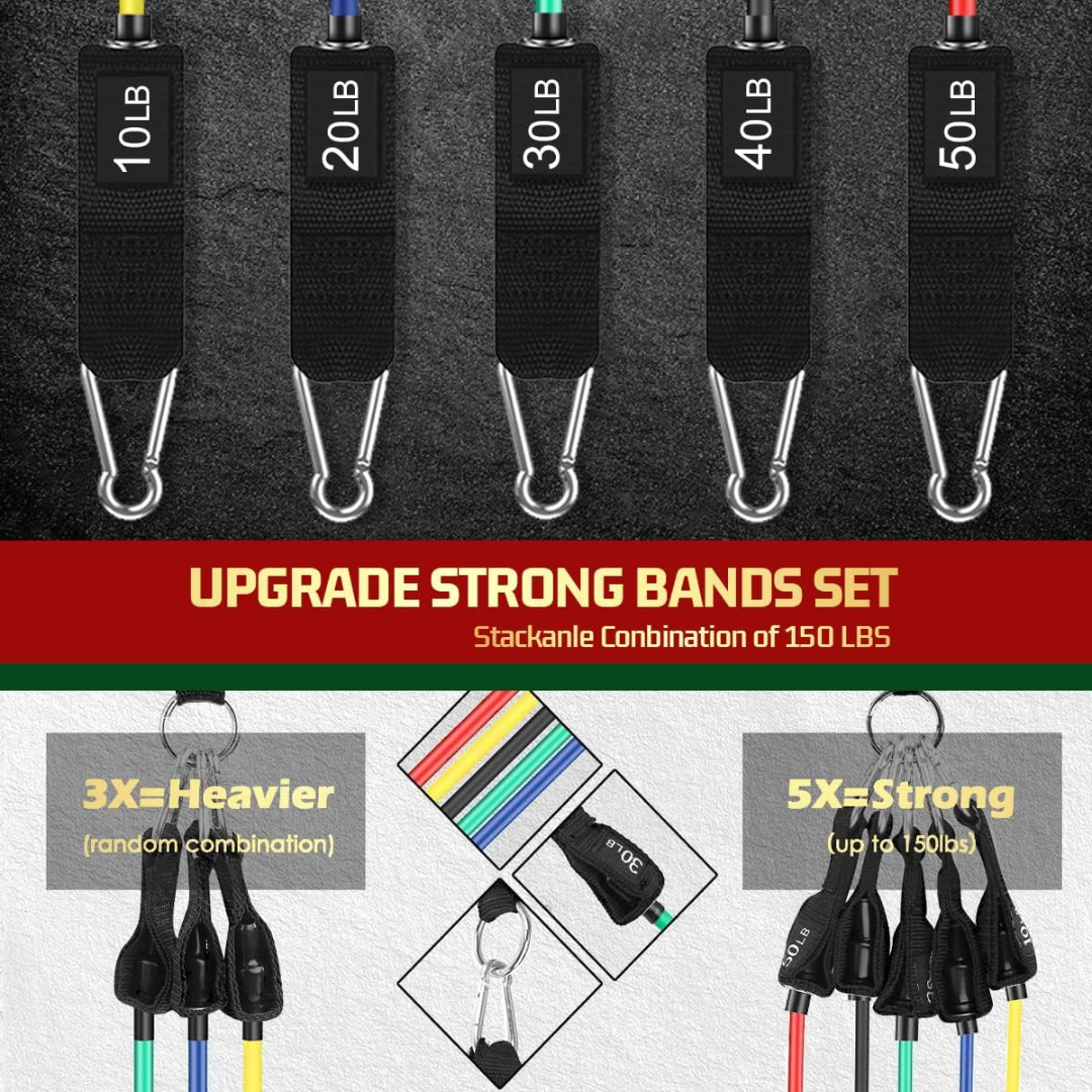 PowerGrip - Bandes de Résistance Poignées Durables