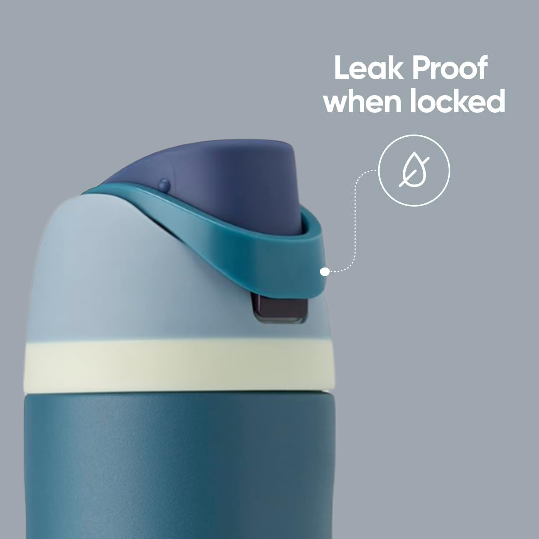 LeakProof - Gourde Inox Isolée Anti-Fuite avec Paille
